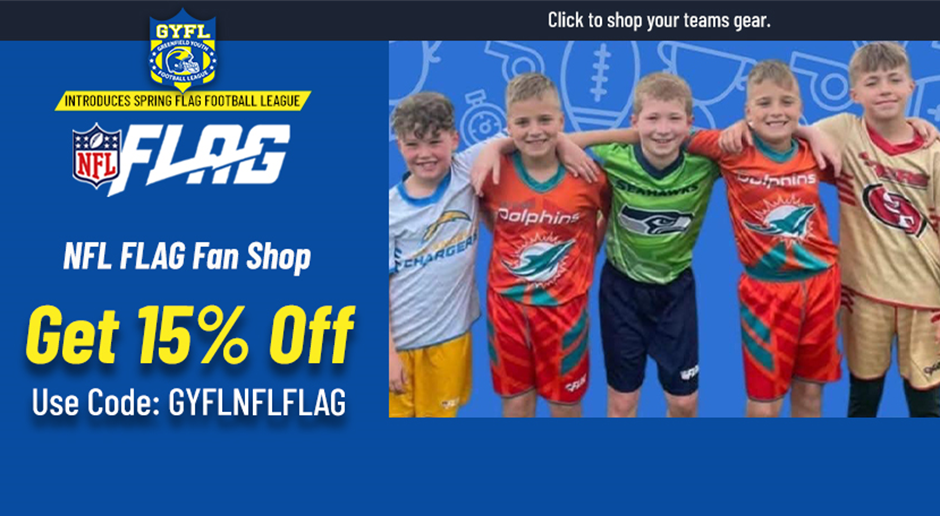 Shop NFL FLAG team gear